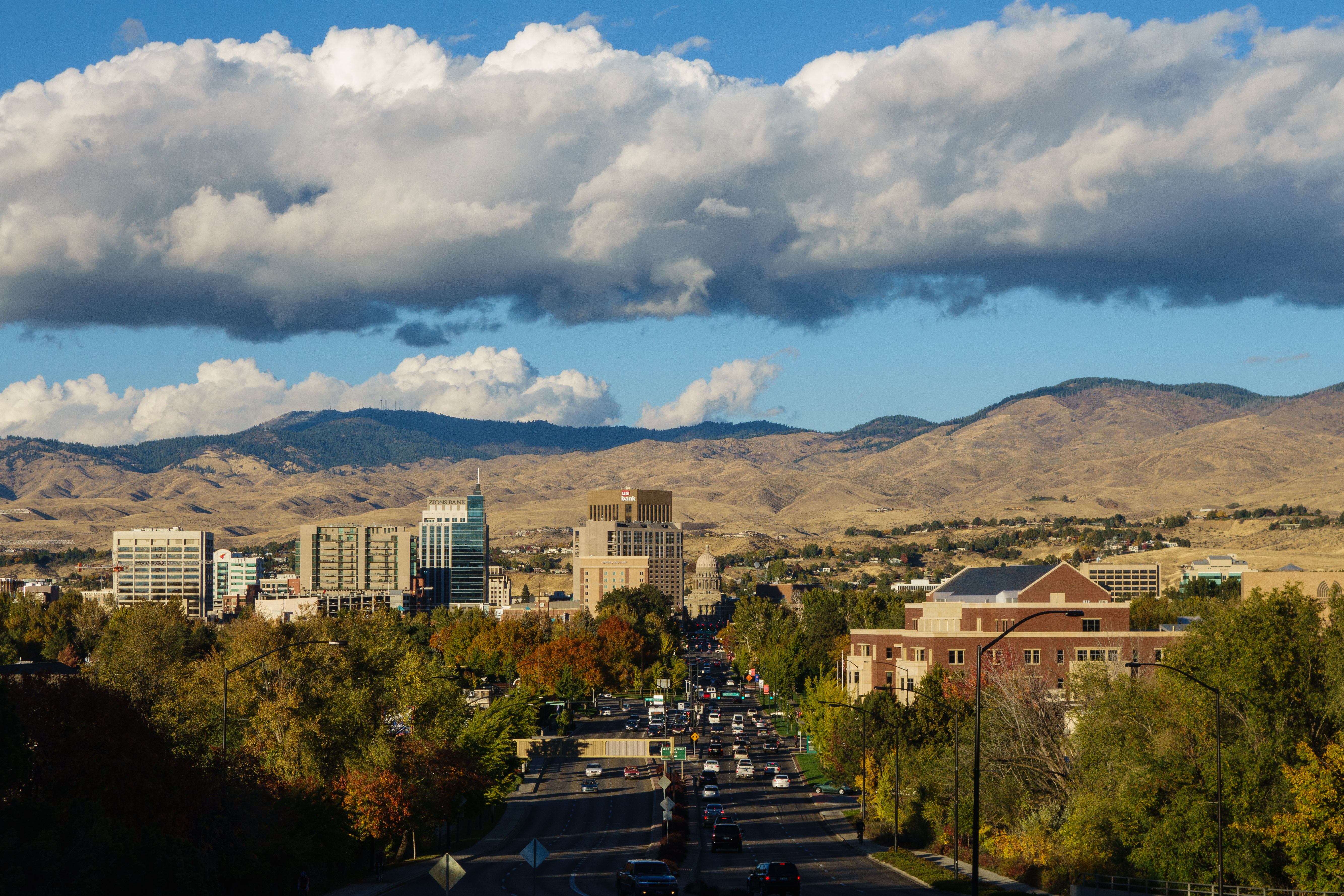 Downtown Boise, Idaho on a fall afternoon in October 2014 as seen from the Boise Depot. (Robby Milo | http://rmilo.com)