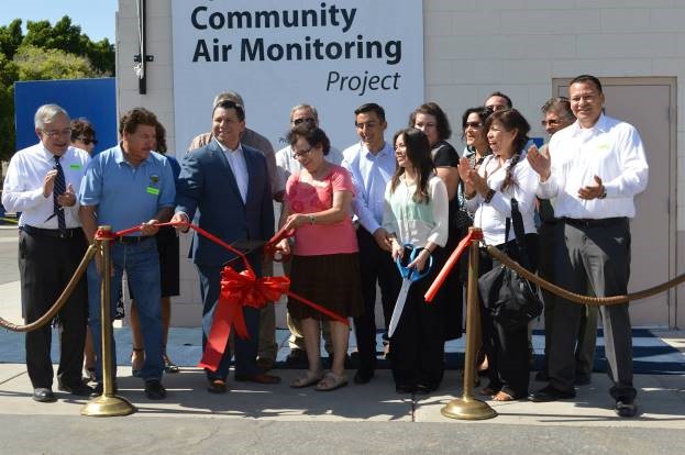 The ribbon-cutting ceremony dedicating the Imperial County Community Air Monitoring Project at Brawley Union High School in Brawley, California. Image courtesy of Comité Civico Del Valle.