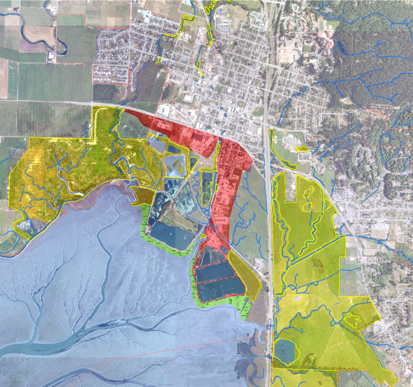 Featured image for the Creating a conceptual model to inform coastal adaptation and flood protection strategy around a marsh-based wastewater treatment plant project.