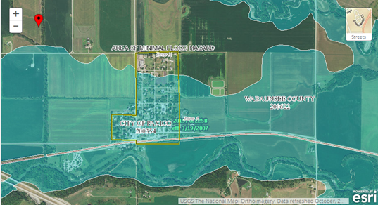 FEMA flood plain assessment map
