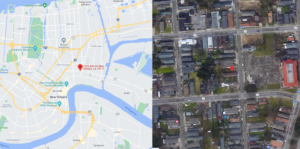 Two maps showing the area.