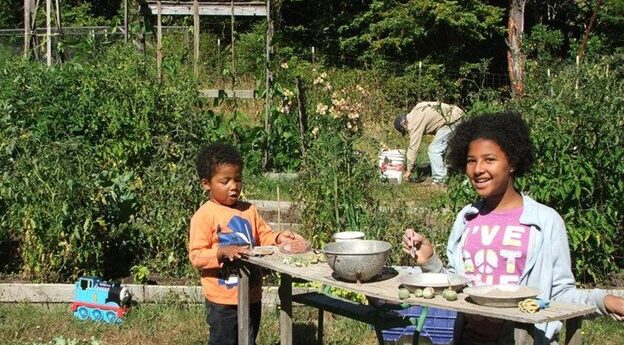 Children Immersed in Nature at Black to the Land