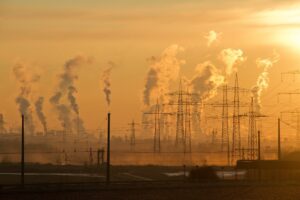 Pollution and power lines