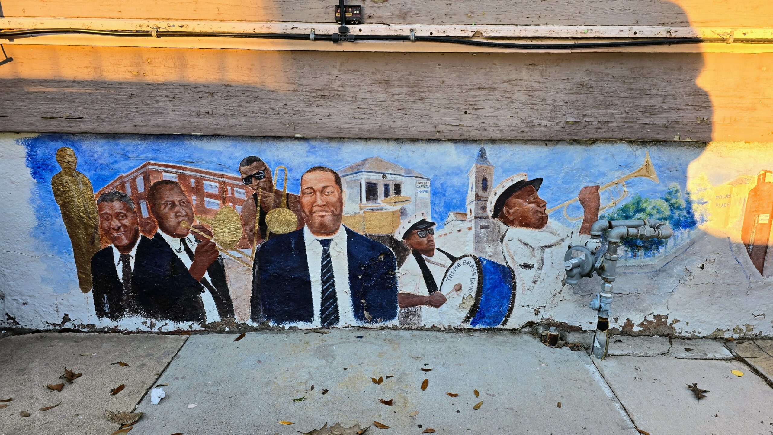 Mural from a building in New Orleans of jazz musicians